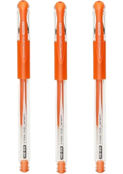 Signo Needle ( 0.38 ) Iğne Uçlu Jel Kalem Mandalina ( Üç Adet )