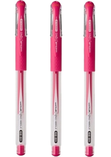 Uniball Signo Needle ( 0.38 ) Iğne Uçlu Jel Kalem Bebek Pembe ( Üç Adet )