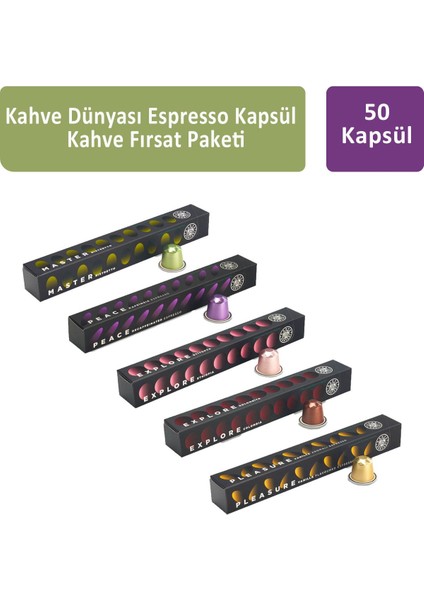 Kahve Dünyası Espresso Kapsül Fırsat Paketi 50 Kapsül