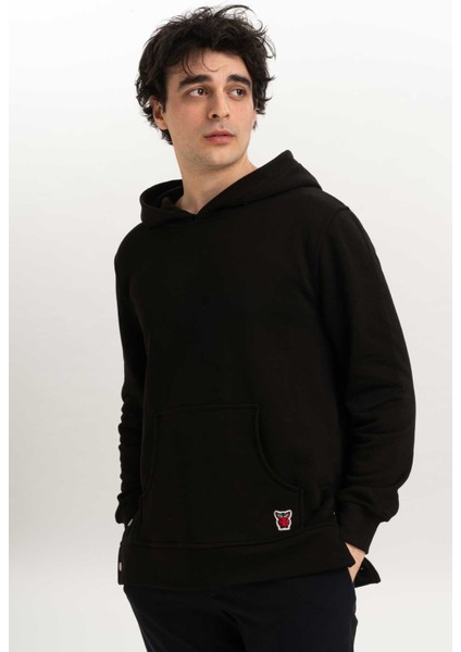 Çıt Çıt Detaylı Kapüşonlu Erkek Sweatshirt modelleri