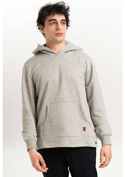 Çıt Çıt Detaylı Kapüşonlu Erkek Sweatshirt fırsatları
