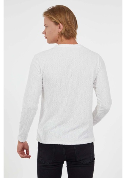 Kendinden Desenli Rahat Kalıp Sweatshirt fiyatları