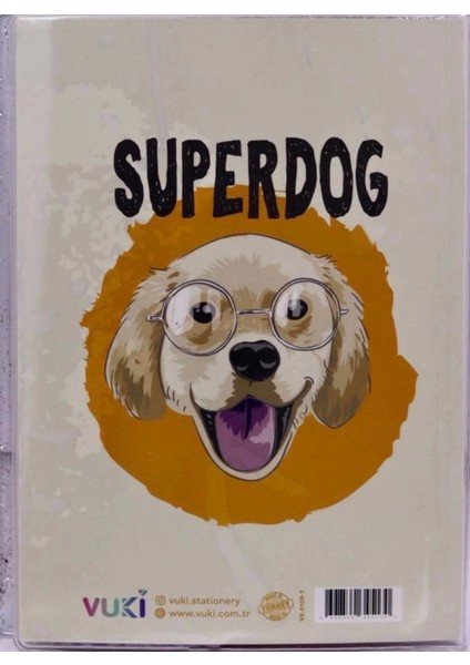 Şirin Köpek Desenli A5 Boy Simli ve Sulu Kapaklı Defter MLS-304