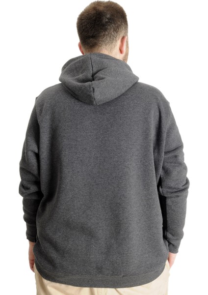 Büyük Beden Erkek Sweatshirt Kapüşonlu 23540 Antramelanj fırsatları