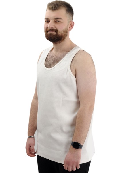 Büyük Beden Erkek Kolsuz Atlet 6341 Ekru fiyatları