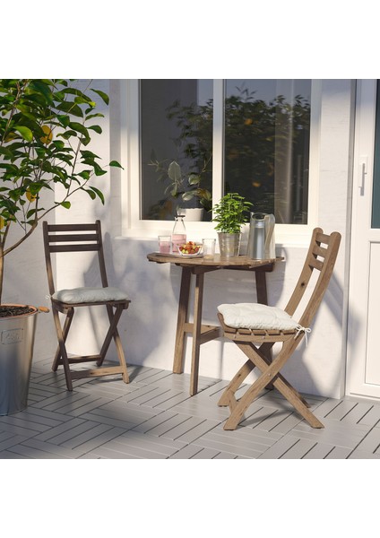 Katlanabilir Sandalye, Açık Kahverengi, Mindersiz
