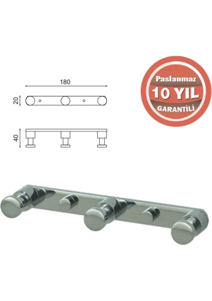 FL10-015 3'lü Askılık