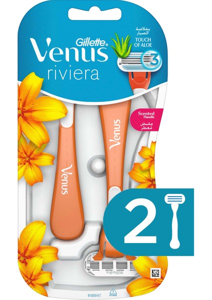 Gillette Venus Riviera Kullan At Kadın Tıraş Bıçağı 2'li