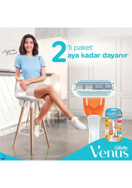 Gillette Venus Riviera Kullan At Kadın Tıraş Bıçağı 2'li modelleri