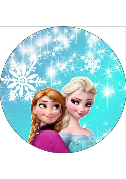 Letbil Reklam Elsa Anna Frozen Etiketi 2, 3,5 cm - 70 Adet Opak Etiket