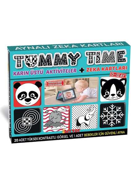 Tummy Tıme Zeka Kartları Güvenli Bebek Aynası