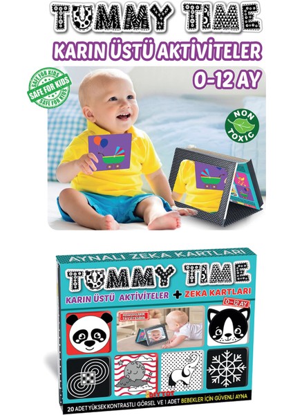 Tummy Tıme Zeka Kartları Güvenli Bebek Aynası