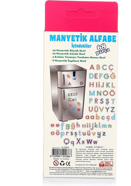 Manyetik Alfabe Türkçe - Ingilizce modelleri