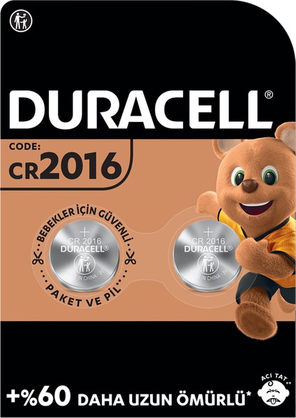 Düğme Pil 2016 2'li 3 Volt