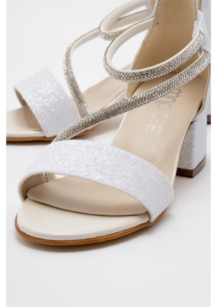 Kız Çocuk Sedef Topuklu Taşlı Abiye Ayakkabı fiyatları