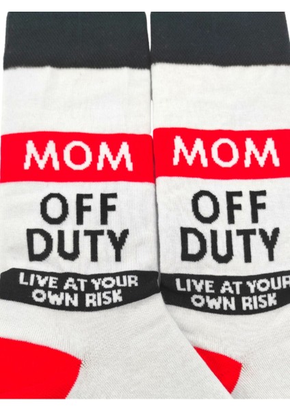 Happy Socks Ithal Özel Seri Unisex Happy Mom Off Duty Renkli Soket Çorap