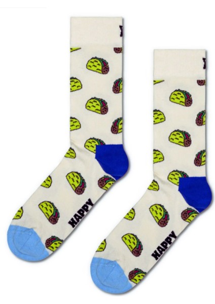 Ithal Özel Seri Unisex Taco Sock Happy Socks Renkli Soket Çorap Dikişsiz