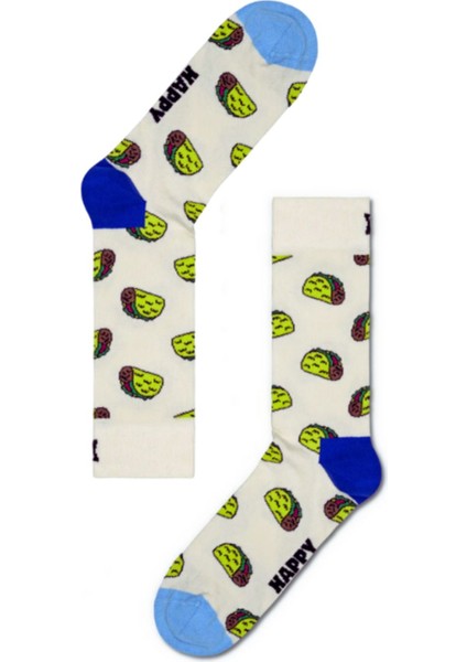 Ithal Özel Seri Unisex Taco Sock Happy Socks Renkli Soket Çorap Dikişsiz