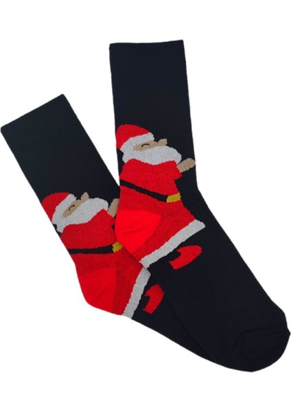 Özel Koleksiyon Unisex Yılbaşı Noel Merry Christmas Happy Classic Soket Çorap