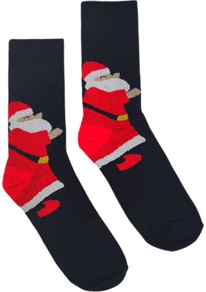 Özel Koleksiyon Unisex Yılbaşı Noel Merry Christmas Happy Classic Soket Çorap