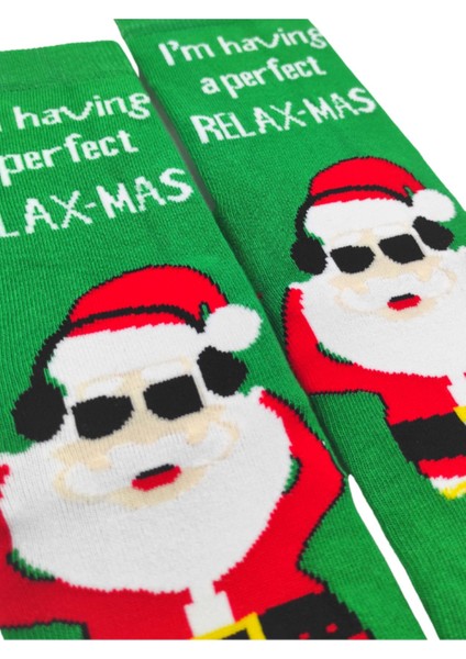 Özel Koleksiyon Unisex Yılbaşı Noel Merry Christmas Happy Relax Mas Soket Çorap fırsatları