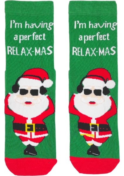 Özel Koleksiyon Unisex Yılbaşı Noel Merry Christmas Happy Relax Mas Soket Çorap indirimleri