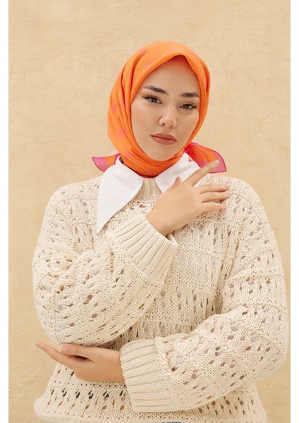 Olinda Eşarp - Turuncu Fuşya modelleri