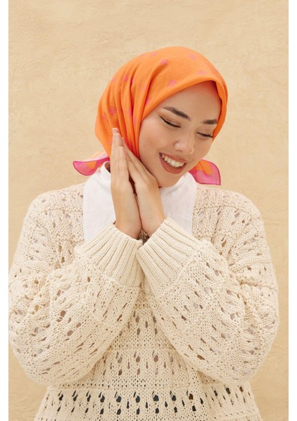 Olinda Eşarp - Turuncu Fuşya fırsatları