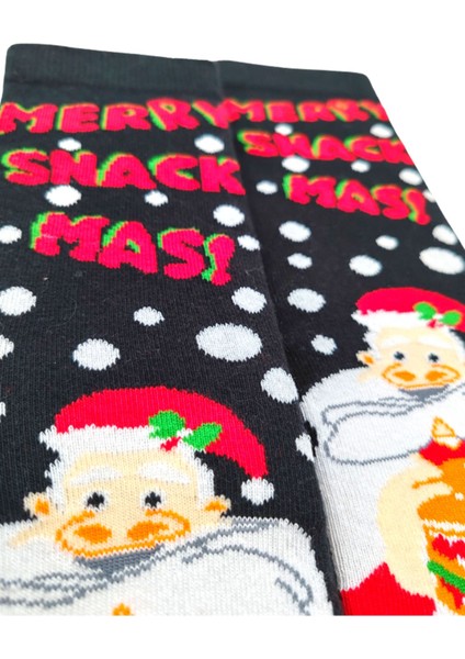 Özel Koleksiyon Unisex Yılbaşı Noel Merry Christmas Happy Smack Mas Soket Çorap fiyatları