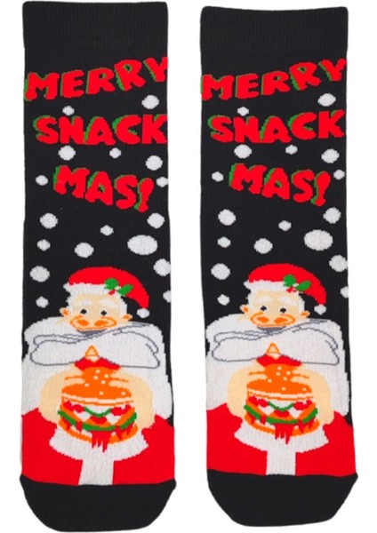 Özel Koleksiyon Unisex Yılbaşı Noel Merry Christmas Happy Smack Mas Soket Çorap fırsatları