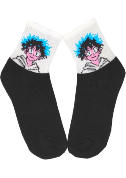 Unisex My Hero Izuku Midoriya Anime Boy Kolej Çorap