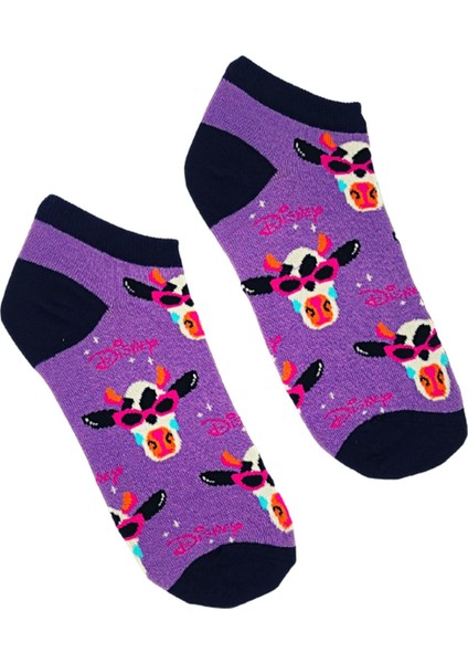 Unisex Purple Cow Renkli Patik Çorap fırsatları
