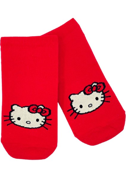 Unisex Hello Kitty Renkli Patik Çorap