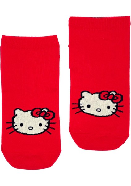 Unisex Hello Kitty Renkli Patik Çorap