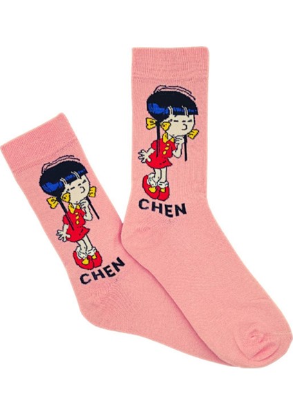 Happy Socks Ithal Özel Seri Unisex Pink Chen Renkli Soket Çorap