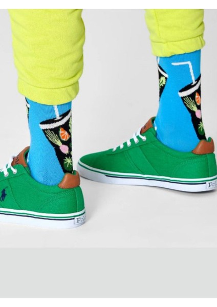 Happy Socks Ithal Özel Seri Unisex Blue Life Renkli Soket Çorap