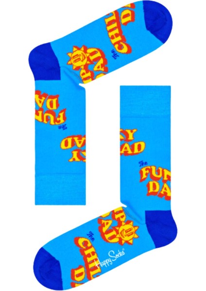 Happy Socks Ithal Özel Seri Unisex Happy Socks Number One Dad Sock Renkli Soket Çorap Dikişsiz