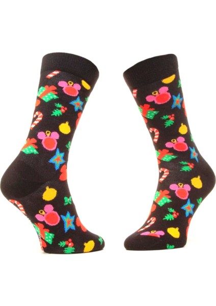 Happy Socks Ithal Özel Seri Unisex Happy Socks Disney Treemendous Sock Renkli Soket Çorap