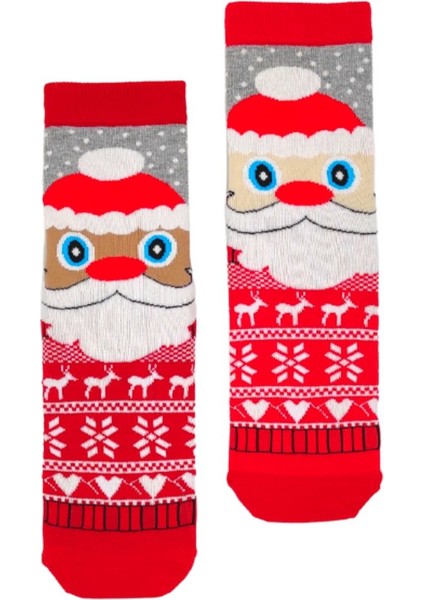 Özel Koleksiyon Unisex Yılbaşı Noel Merry Christmas Happy Noel Deer Soket Çorap fırsatları
