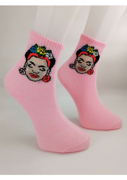 Unisex Pink Icon Kolej Çorap