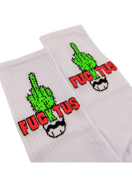 Unisex Comics Fashion Fcktus Tenis Penye Çorap