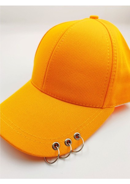 Best Quality 3 Halkalı Sarı Renk Piercing Şapka