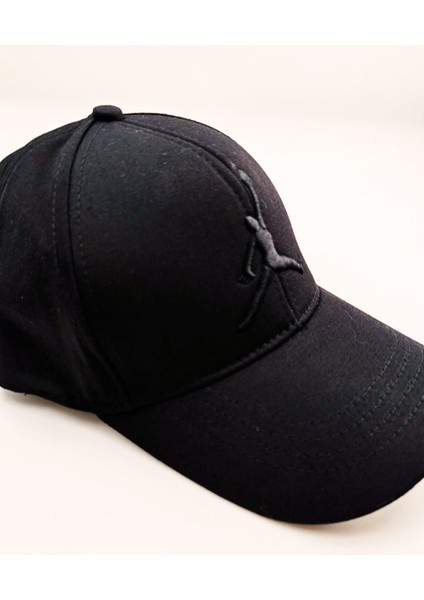 Siyah Fashion Nakışlı Logo Sportback Hat Şapka