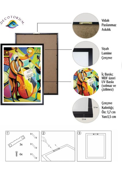 Çerçeveli Tablo Abstract Serisi Mdf Tablo ABS/004