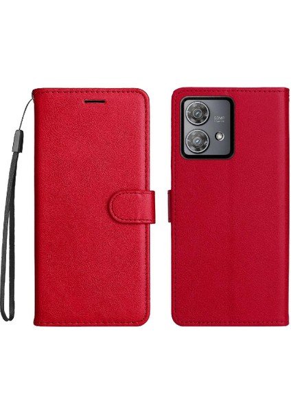 Motorola Kenar 40 Neo 5g Için Flip Case Yüksek Kalite Deri Klasik Katı (Yurt Dışından)