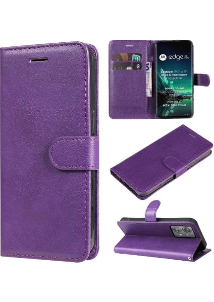 Motorola Kenar 40 Neo 5g Için Flip Case Yüksek Kalite Deri Klasik Katı (Yurt Dışından) fırsatları