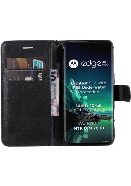 Motorola Kenar 40 Neo 5g Için Flip Case Yüksek Kalite Deri Klasik Katı (Yurt Dışından) indirimleri
