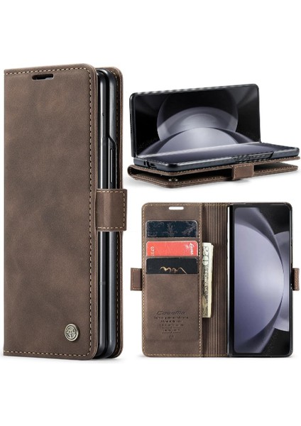 BDT Market Samsung Galaxy Z Için Flip Case Fold 5 5g Flip Folio Kitap Manyetik Kapatma (Yurt Dışından)