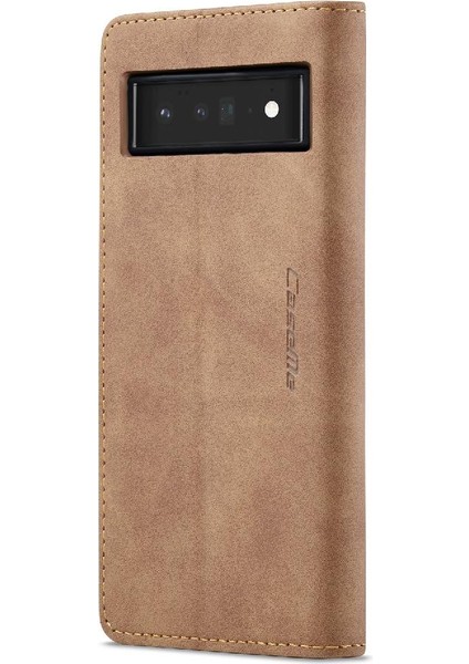 Google Piksel 6 Pro Manyetik Kapatma Darbeye Dayanıklı Vintage Pu Için Flip Case (Yurt Dışından) modelleri