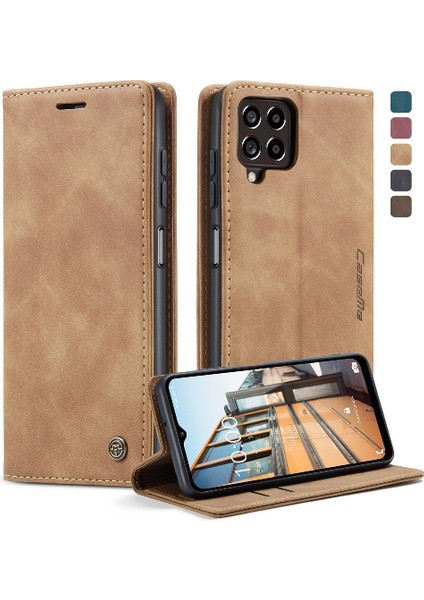 Samsung Galaxy M33 5g Için Flip Case Vintage Pu Deri Cüzdan Flip Folio (Yurt Dışından)